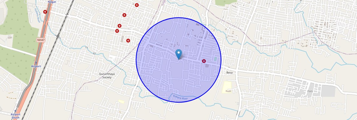 Location Map of Besa Pipla rd, Nagpur