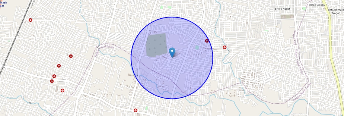 Location Map of Besa rd, Nagpur