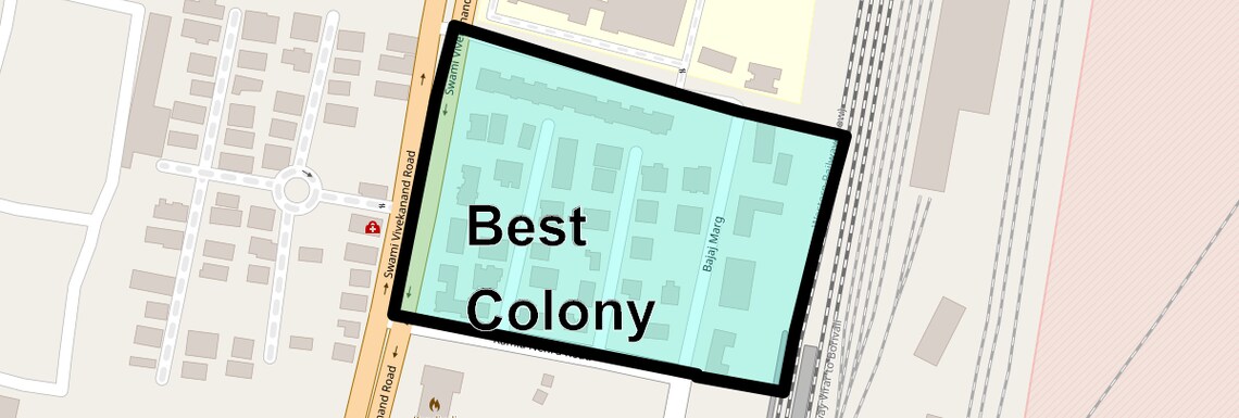 Location Map of Best Colony, Mumbai