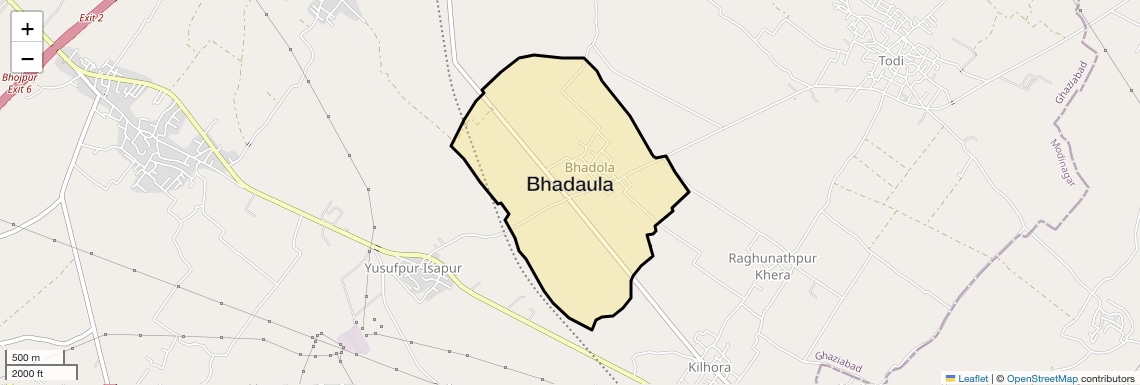 Location Map of Bhadaula, Ghaziabad