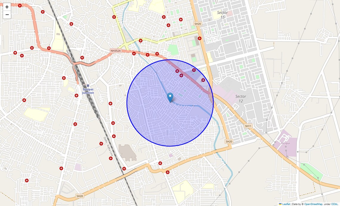 Location Map of Bhagat Pura, Sonipat