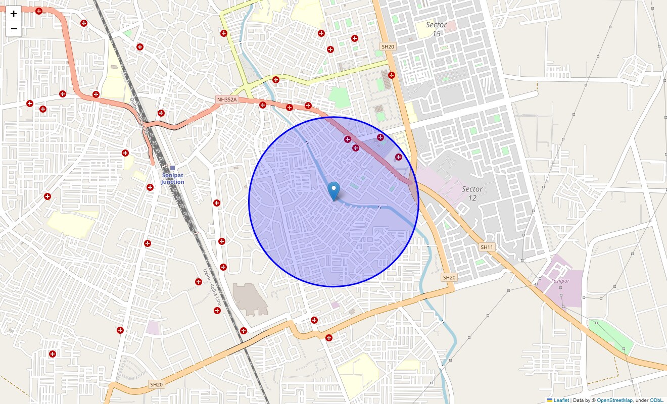Location Map of Bhagat Pura, Sonipat