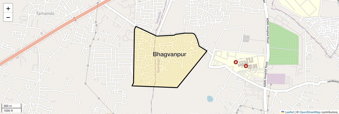 Location Map of Bhagvanpur, Bhubaneswar