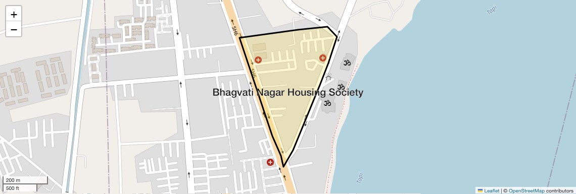 Location Map of Bhagvati Nagar Housing Society, Surat