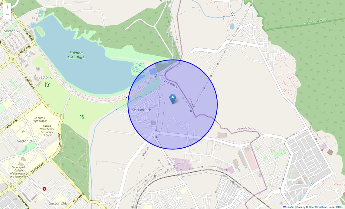 Location Map of Bhagwanpura, Chandigarh