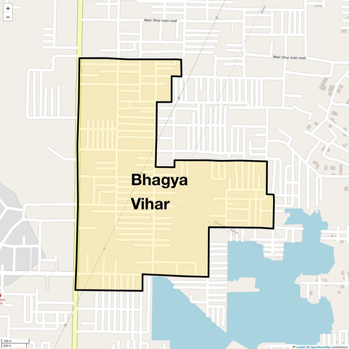 Location Map of Bhagya Vihar, Delhi