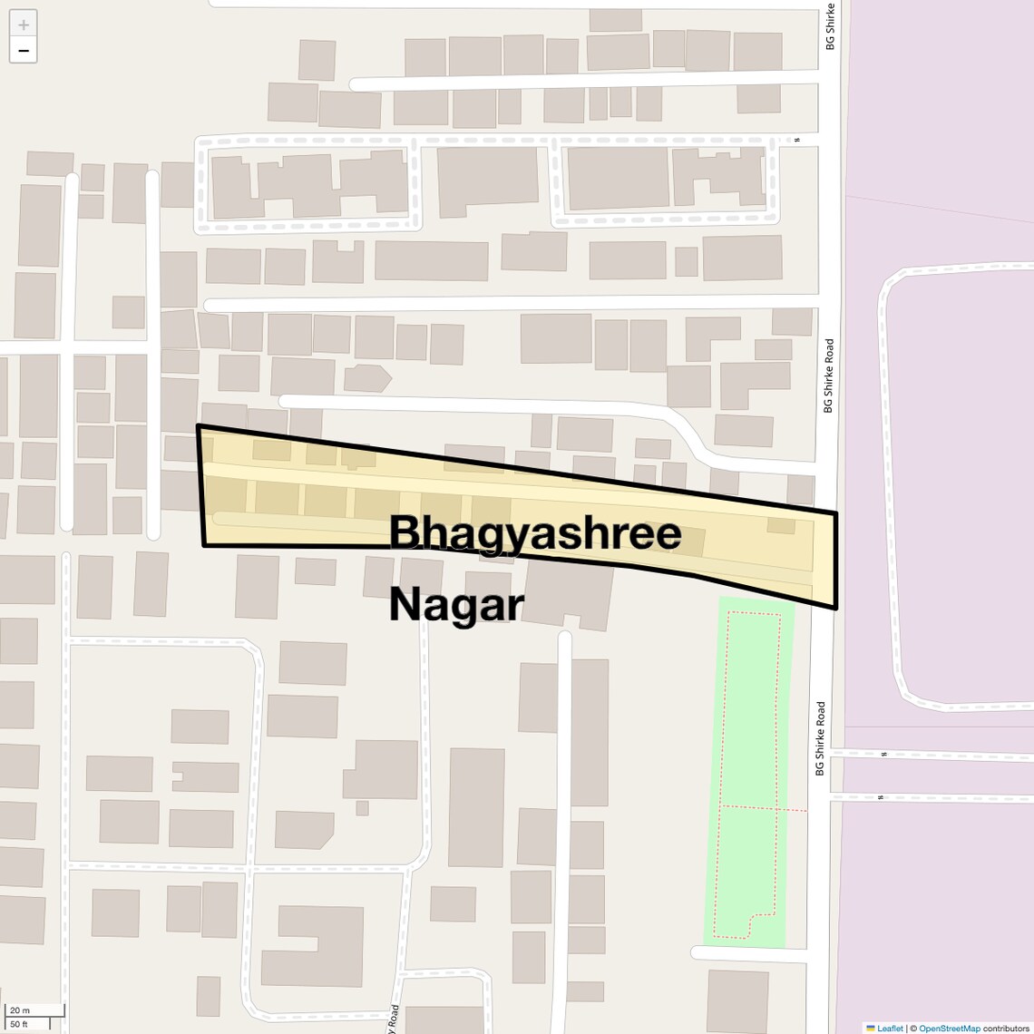 Location Map of Bhagyashree Nagar, Pune