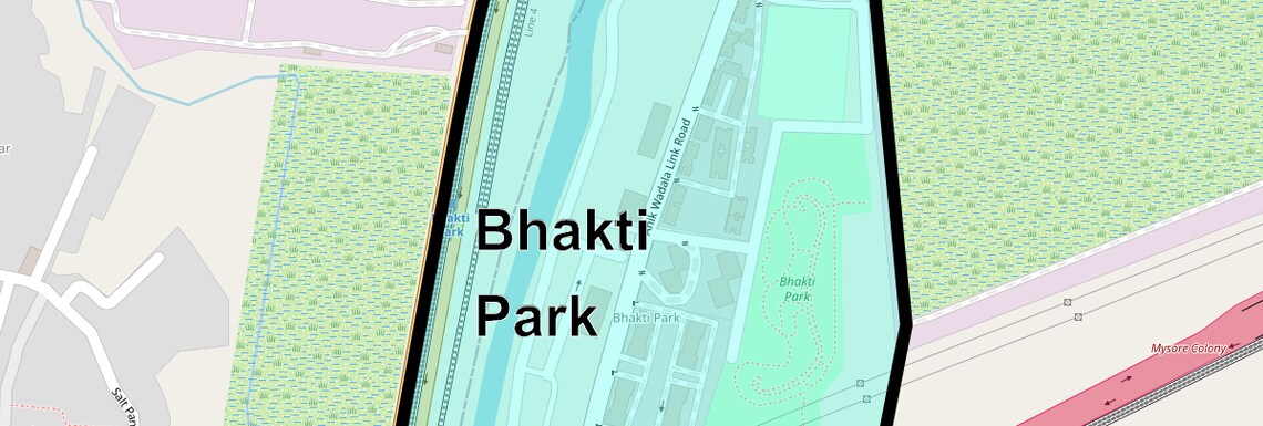 Location Map of Bhakti Park, Mumbai