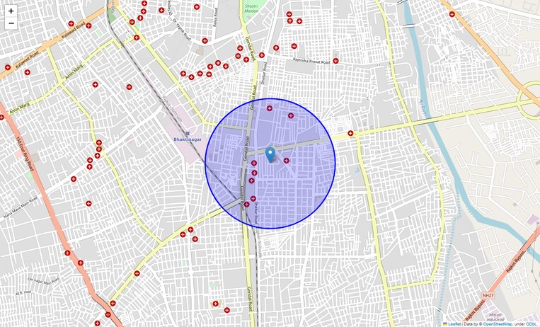 Location Map of Bhaktinagar Society