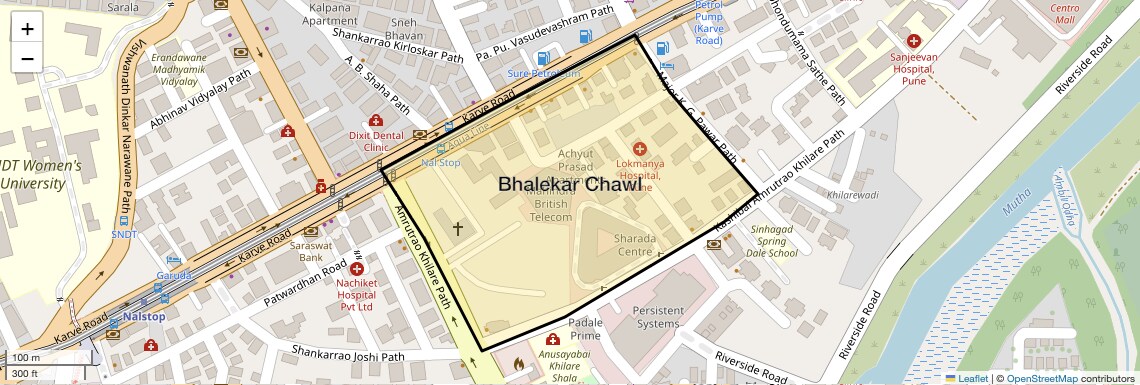 Location Map of Bhalekar Chawl, Pune