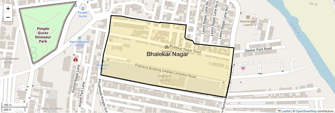 Location Map of Bhalekar Nagar, Pune