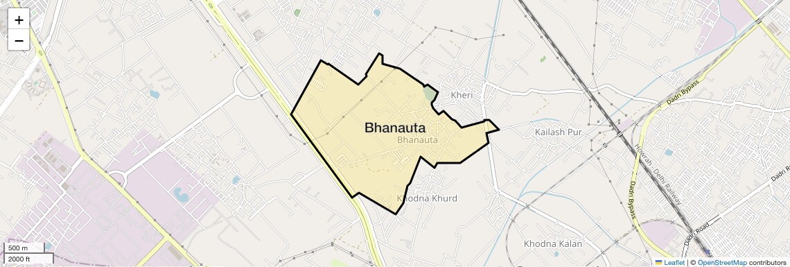Location Map of Bhanauta, Greater Noida