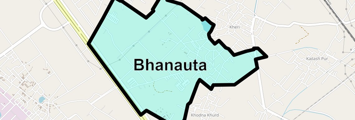 Location Map of Bhanauta, Greater Noida