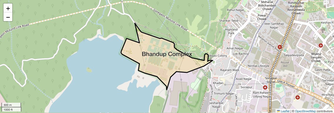 Location Map of Bhandup Complex, Mumbai