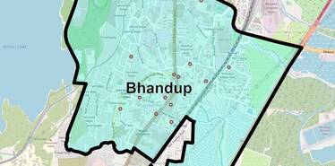 Location Map of Bhandup, Mumbai