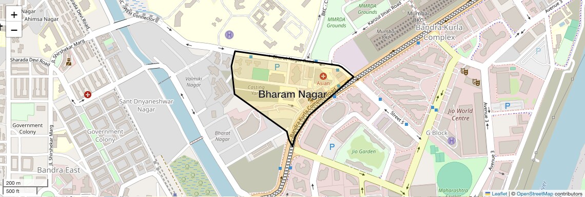 Location Map of Bharam Nagar, Mumbai