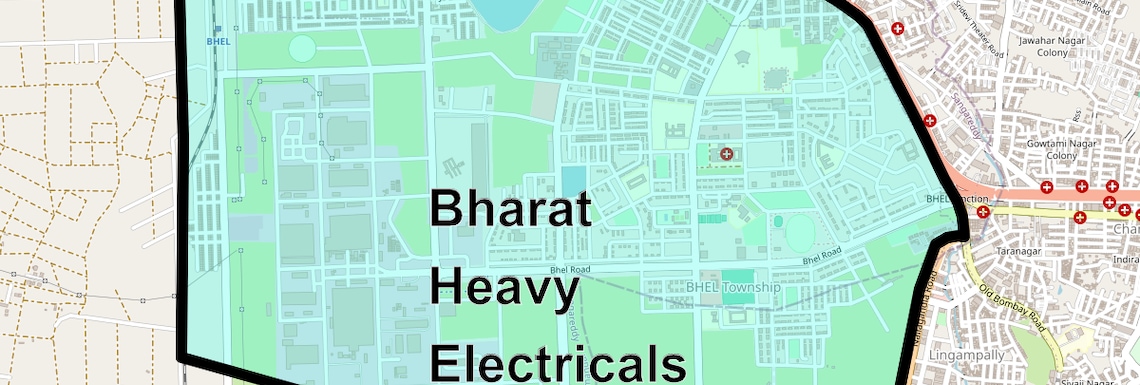 Location Map of Bharat Heavy Electricals Limited, Hyderabad