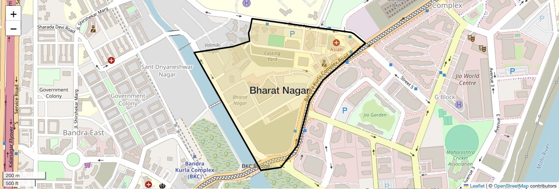 Location Map of Bharat Nagar, Mumbai