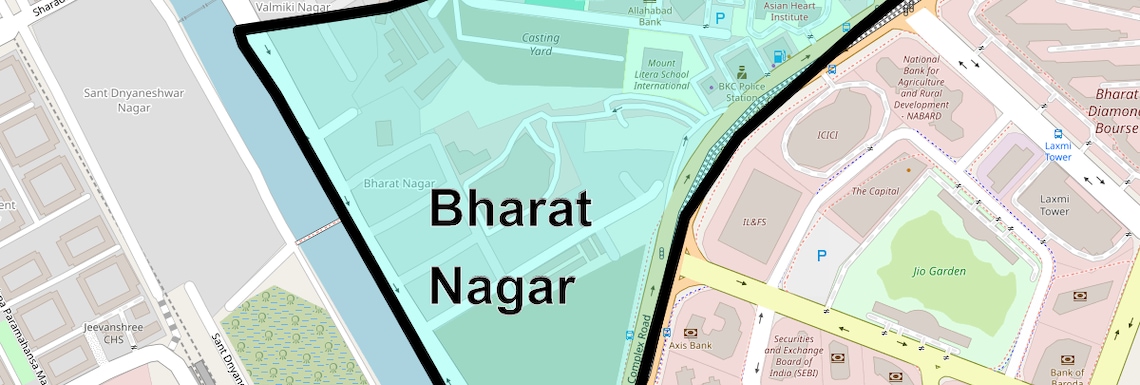 Location Map of Bharat Nagar, Mumbai