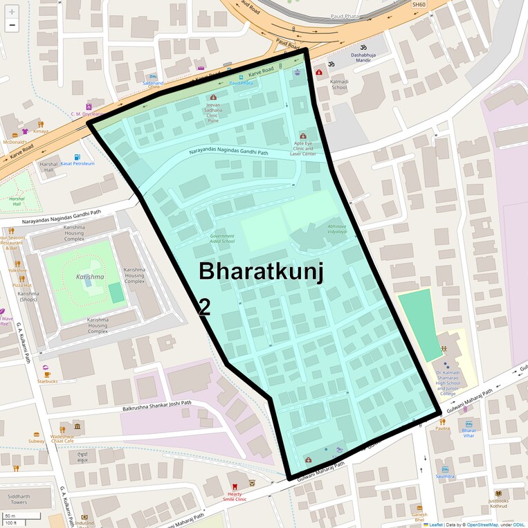Location Map of Bharatkunj 2