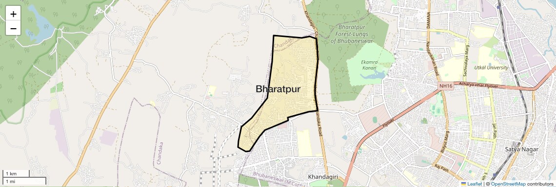 Location Map of Bharatpur, Bhubaneswar