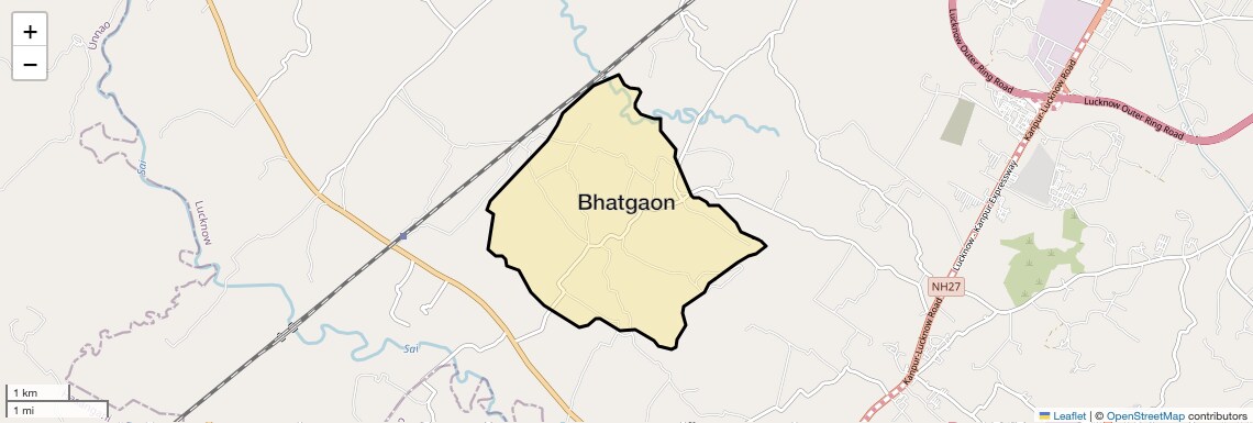 Location Map of Bhatgaon, Lucknow