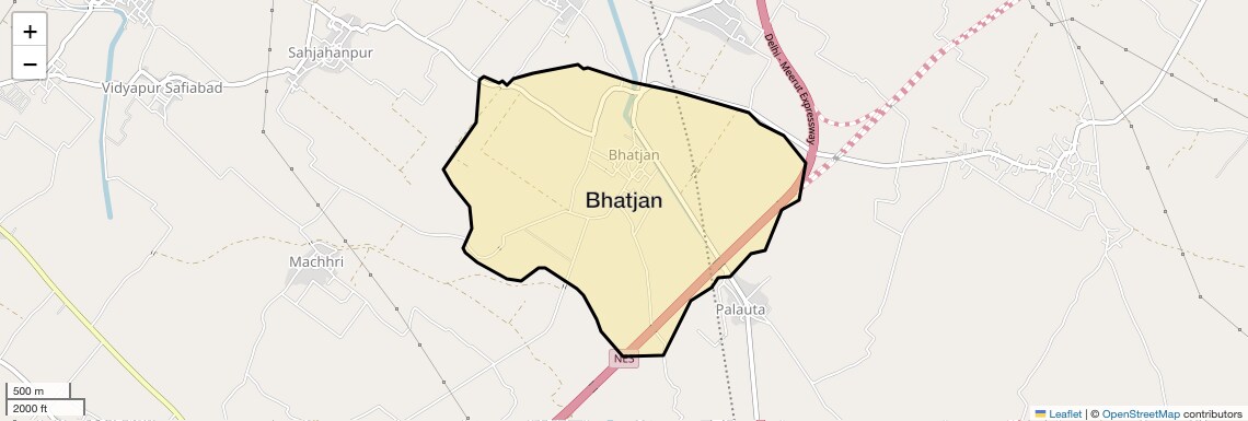 Location Map of Bhatjan, Ghaziabad