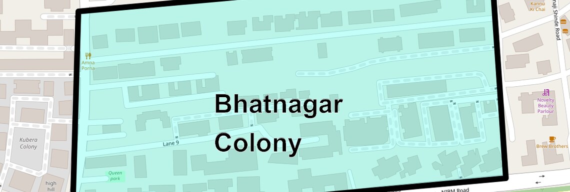 Location Map of Bhatnagar Colony, Pune