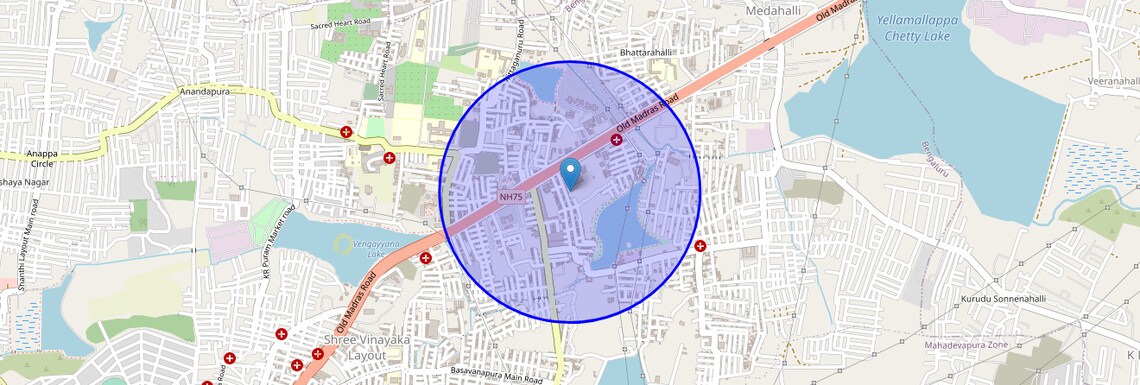 Location Map of Bhattarahalli, Bangalore