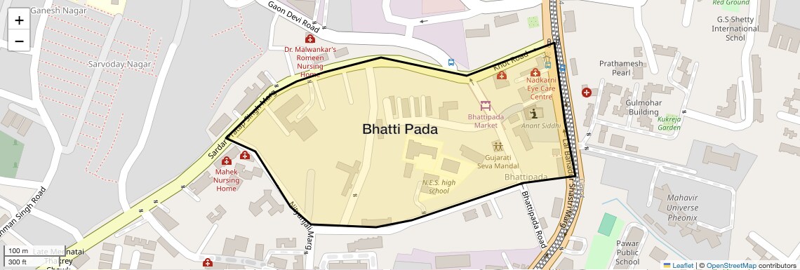 Location Map of Bhatti Pada, Mumbai