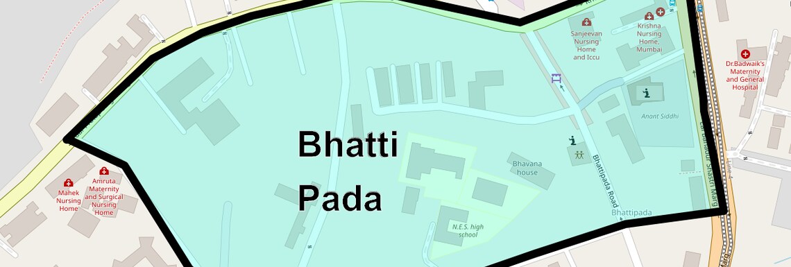 Location Map of Bhatti Pada, Mumbai