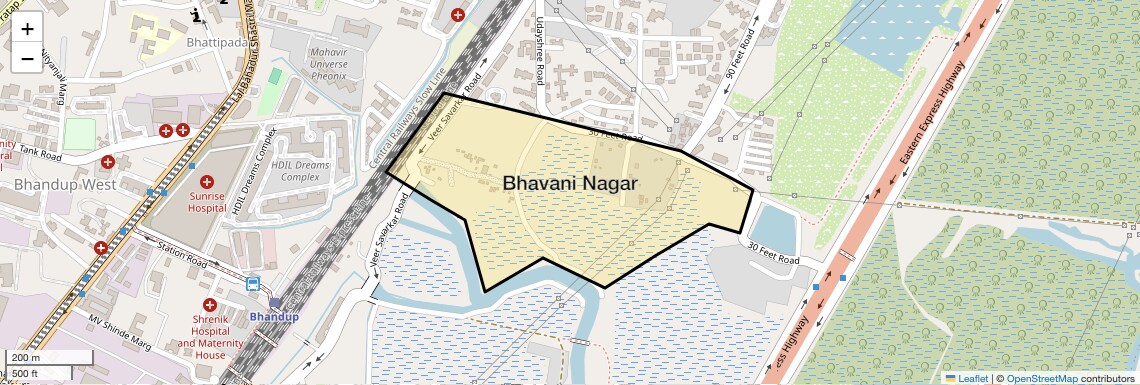 Location Map of Bhavani Nagar, Mumbai
