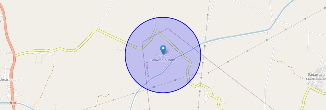 Location Map of Bhavanipuram, Vijayawada