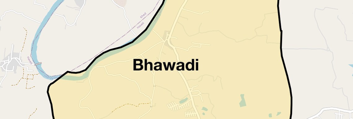Location Map of Bhawadi, Pune