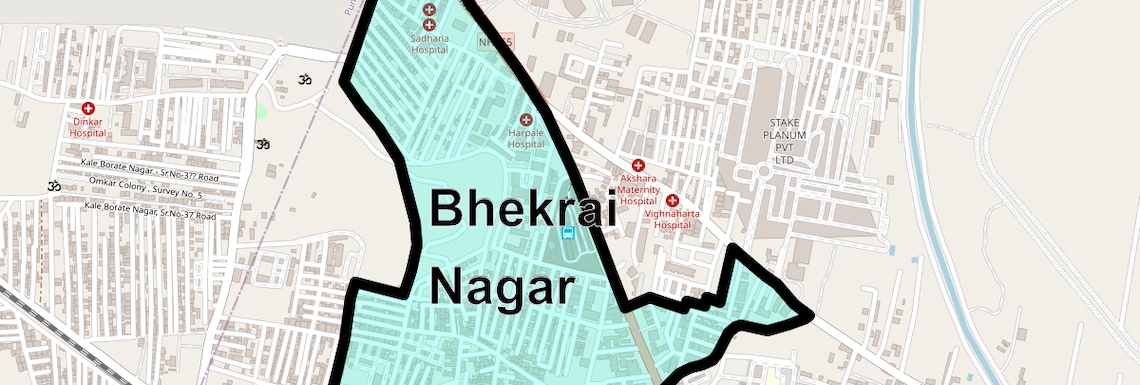 Location Map of Bhekrai Nagar, Pune