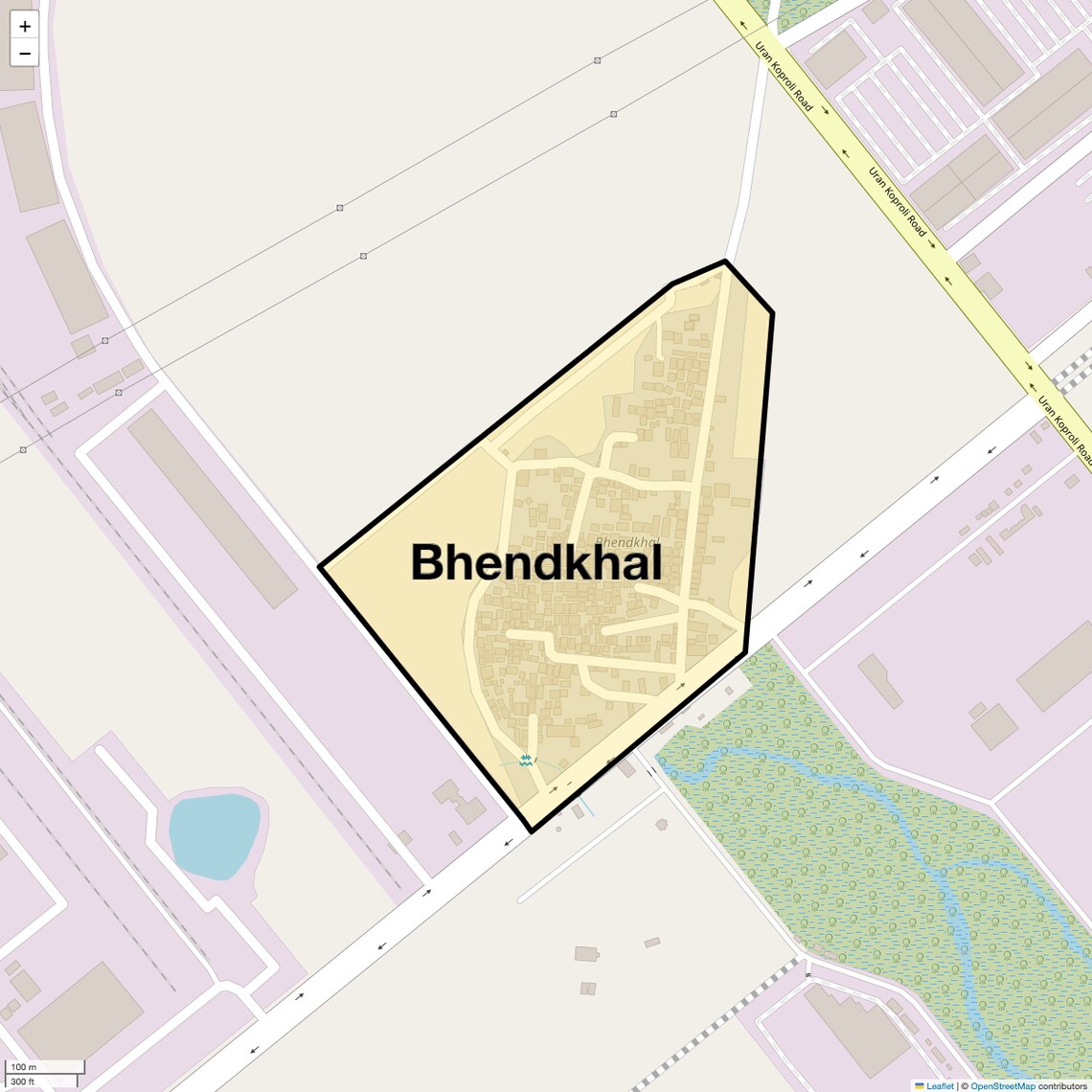 Location Map of Bhendkhal, Navi Mumbai