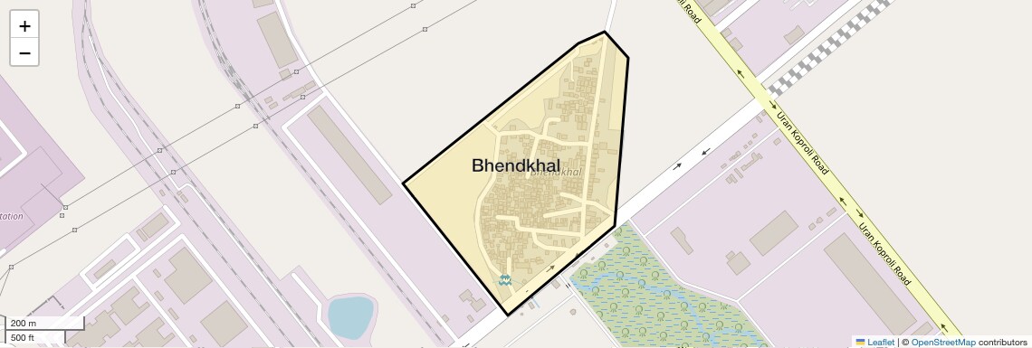 Location Map of Bhendkhal, Navi Mumbai