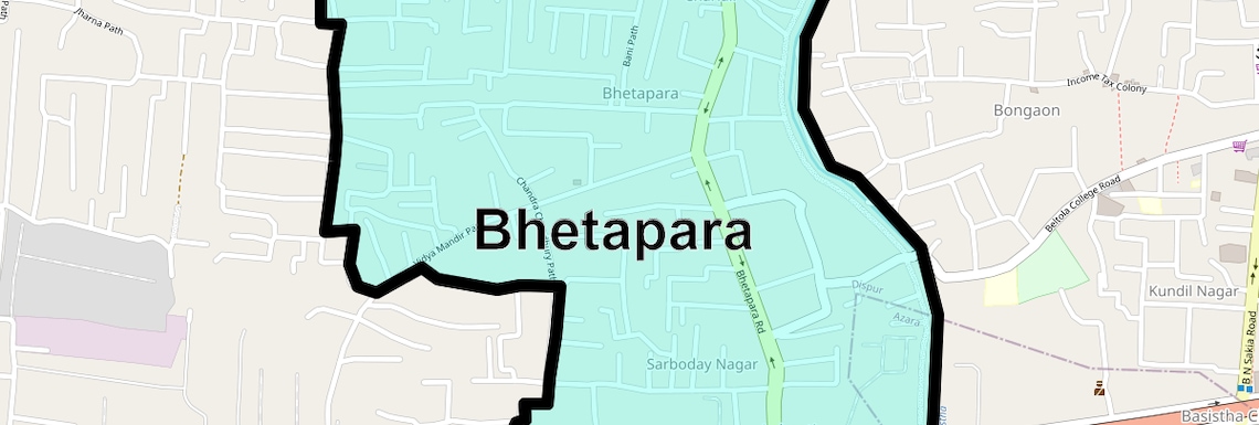 Location Map of Bhetapara, Guwahati