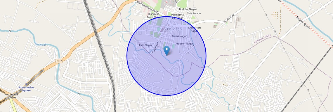 Location Map of Bhilgaon, Nagpur