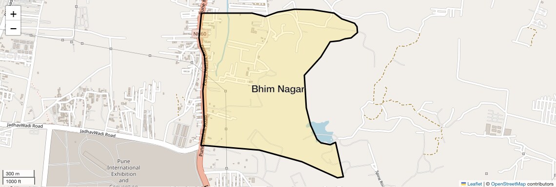 Location Map of Bhim Nagar, Pune