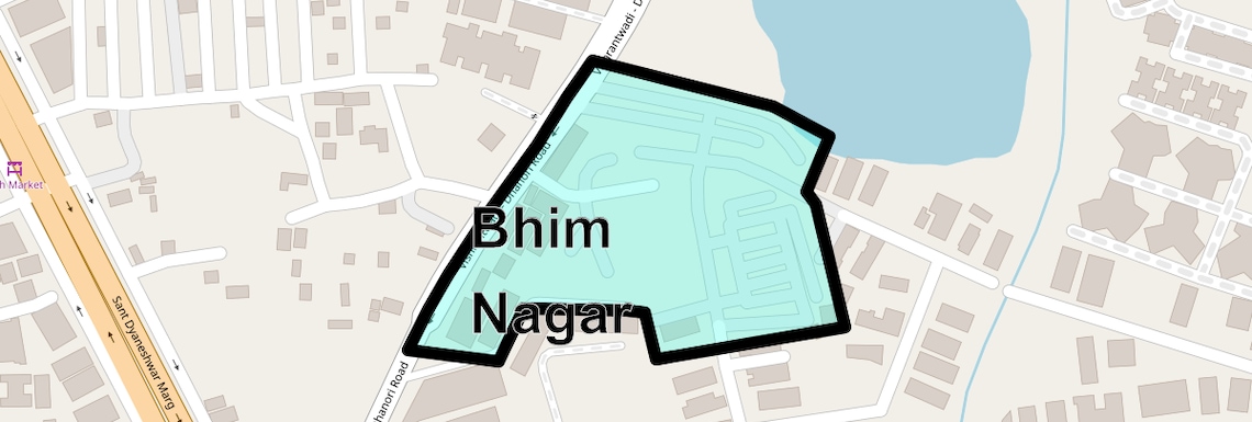 Location Map of Bhim Nagar, Pune