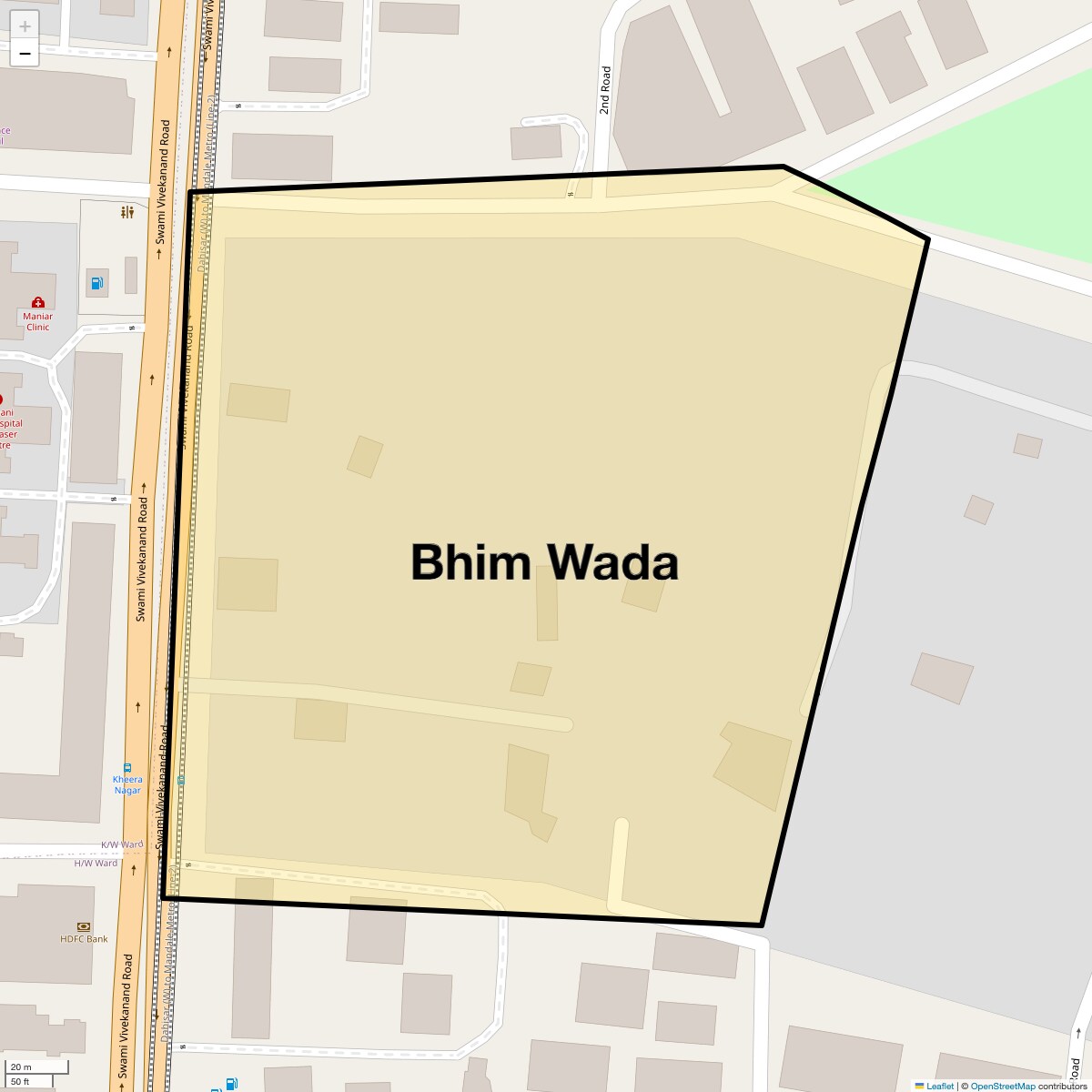Location Map of Bhim Wada, Mumbai