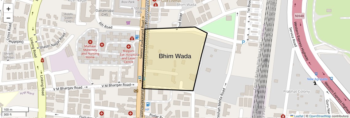 Location Map of Bhim Wada, Mumbai