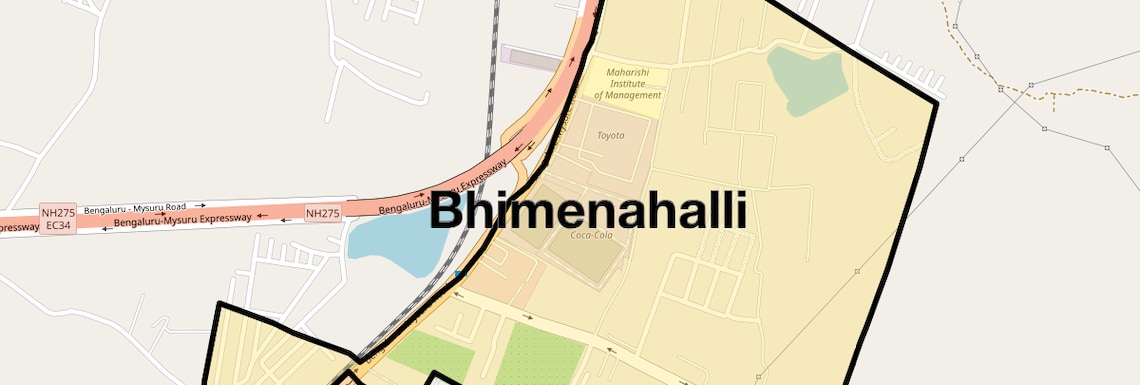 Location Map of Bhimenahalli, Bangalore
