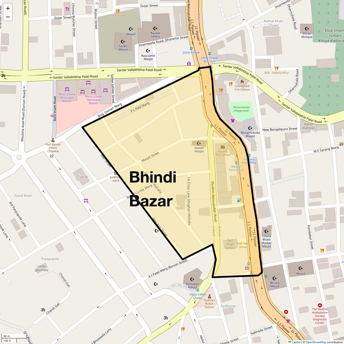 Check Time Travel of Bhindi Bazar, Mumbai