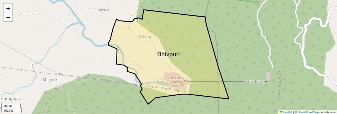 Location Map of Bhivpuri, Navi Mumbai