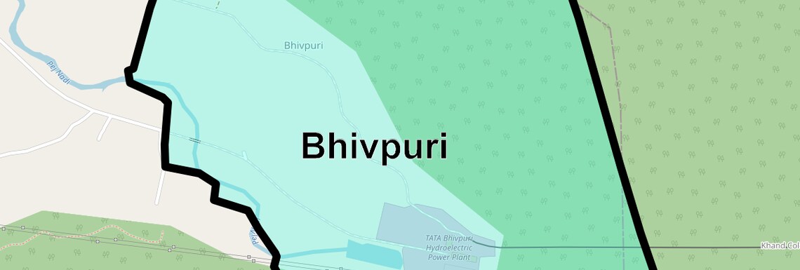 Location Map of Bhivpuri, Navi Mumbai