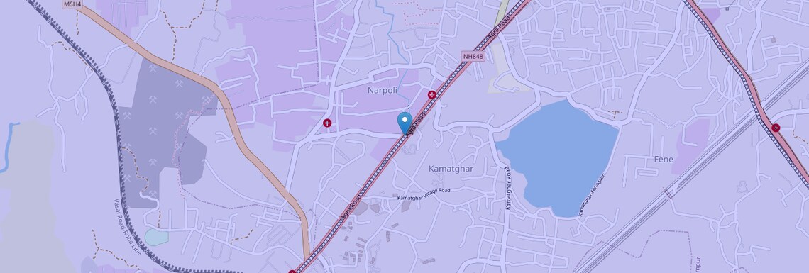 Location Map of Bhiwandi, Thane