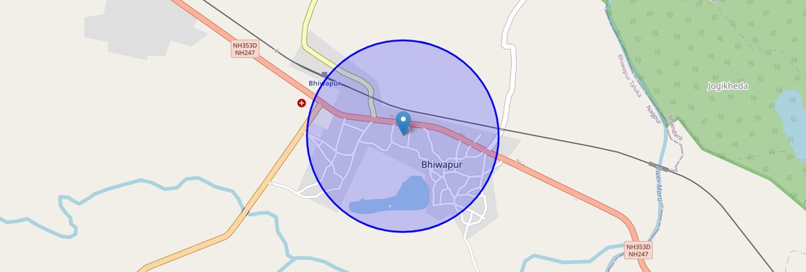 Location Map of Bhiwapur, Nagpur