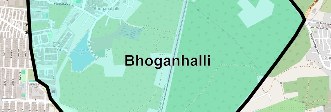 Location Map of Bhoganhalli, Bangalore